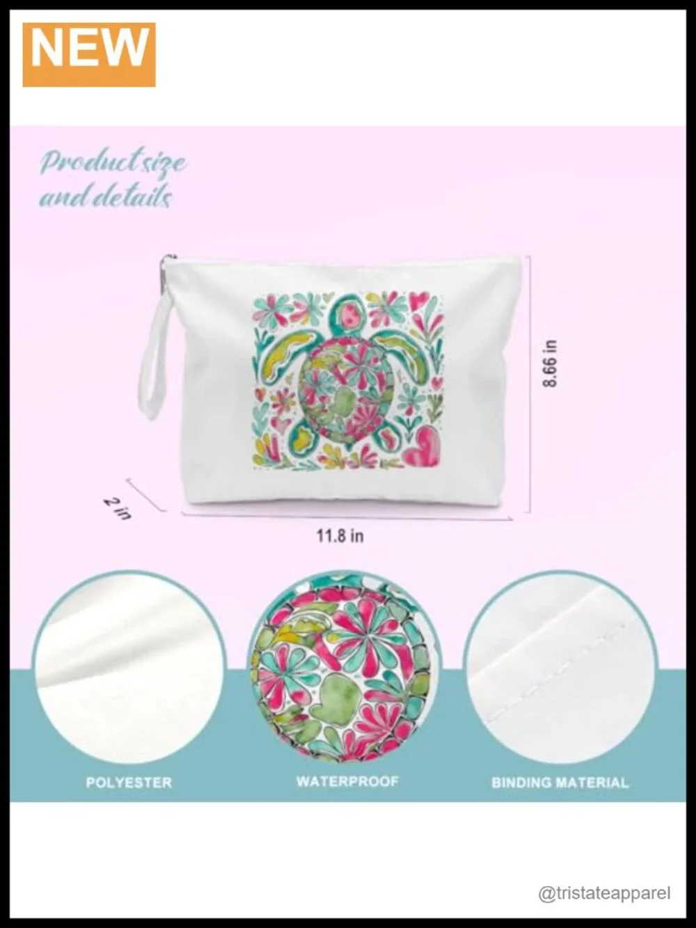 Canvas Tote Bag with Waterproof Wet Bag - Travel Toiletry Organizer Set
